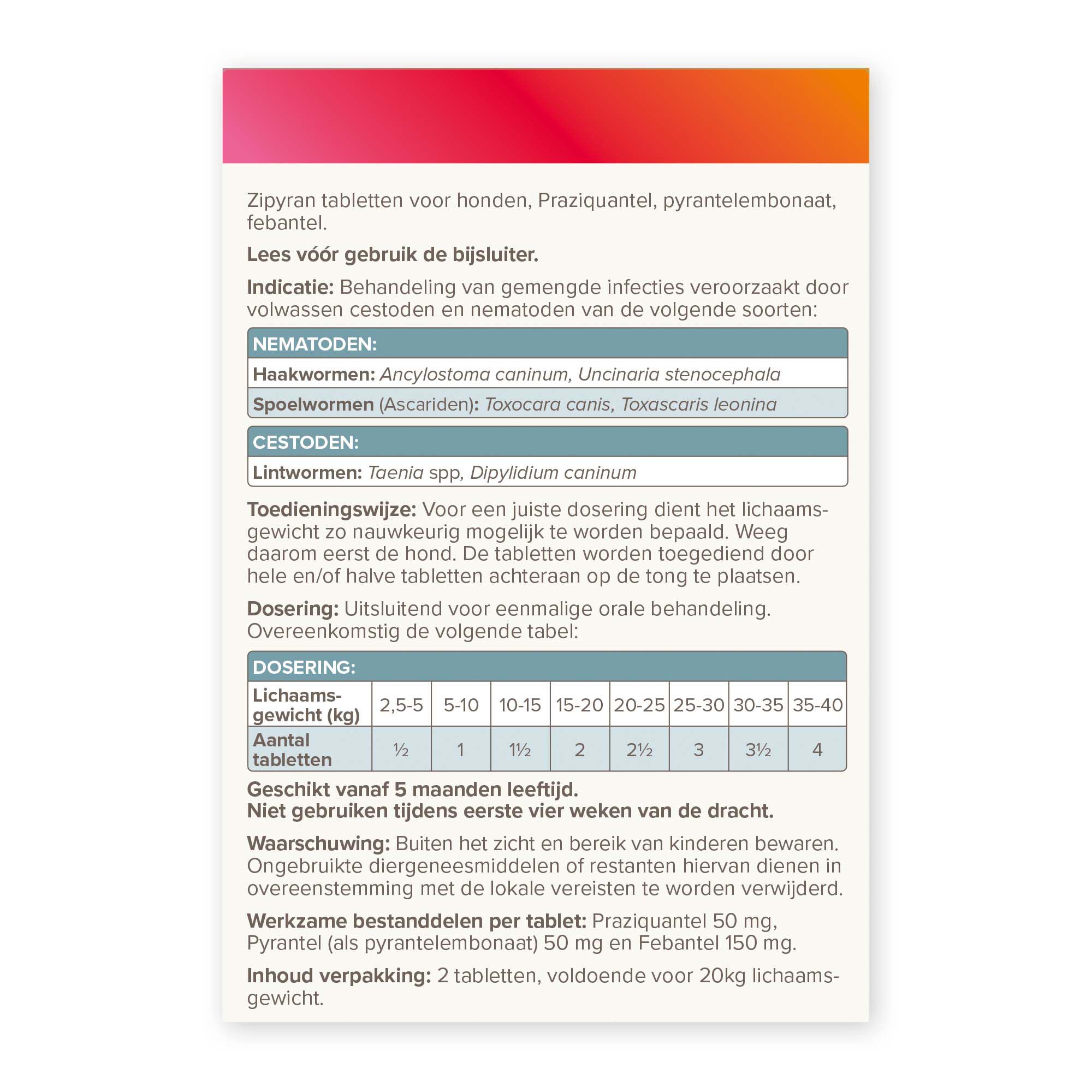 Beaphar All-in-one Tabletten - Ontwormen Hond - 2 Stuks - S