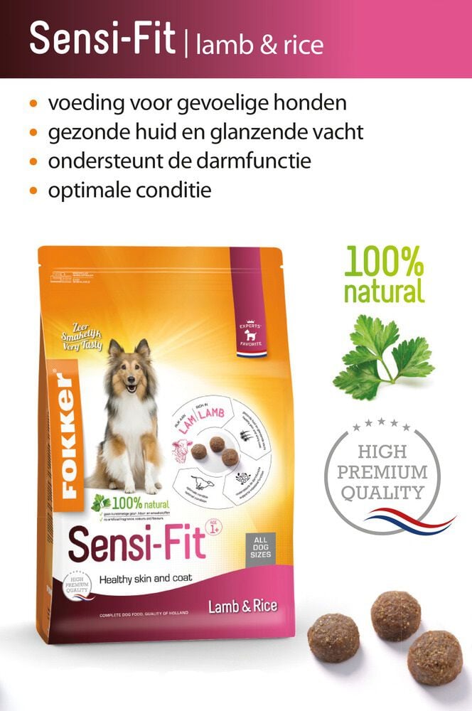 Fokker Sensi-Fit - Hondenvoer - 13 Kilogram - Lam & rijst