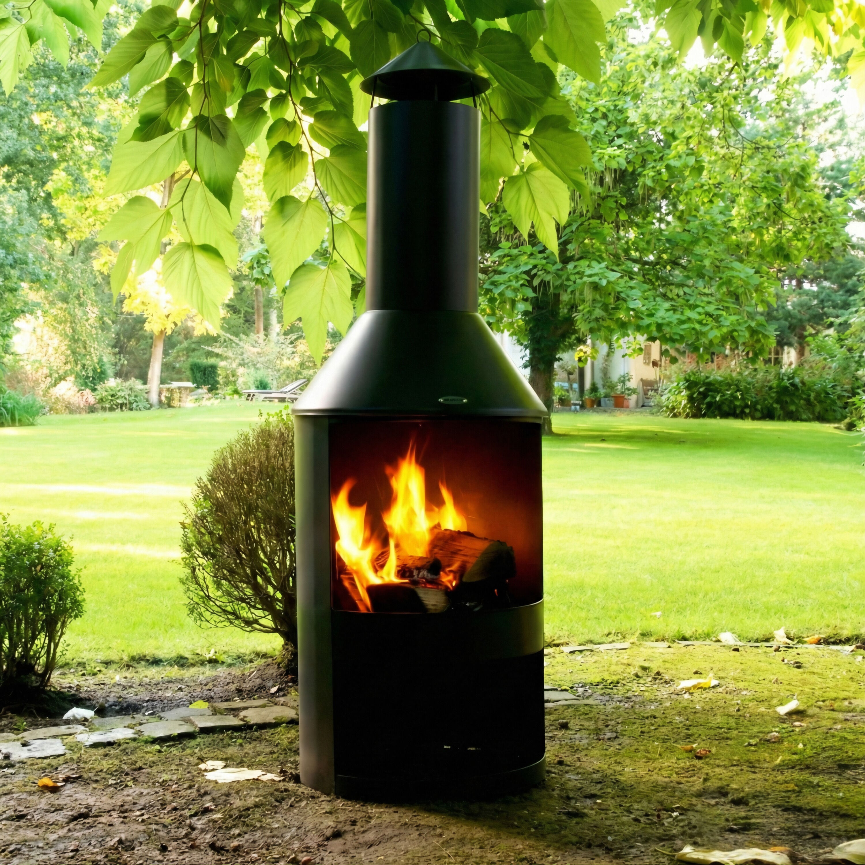 HEAT Larvik - Tuinhaard - Rond - Zwart - Staal