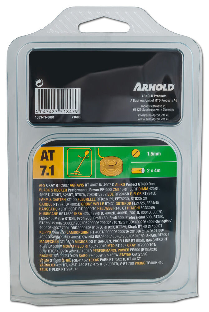 Arnold AT7.1 1.5mmx2x4m - Trimmerspoel - 400 cm