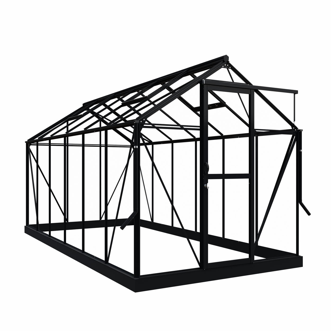 Royal Well Mary IV - Tuinkas - Zwart - 241x212x425 cm - Veiligheidsglas