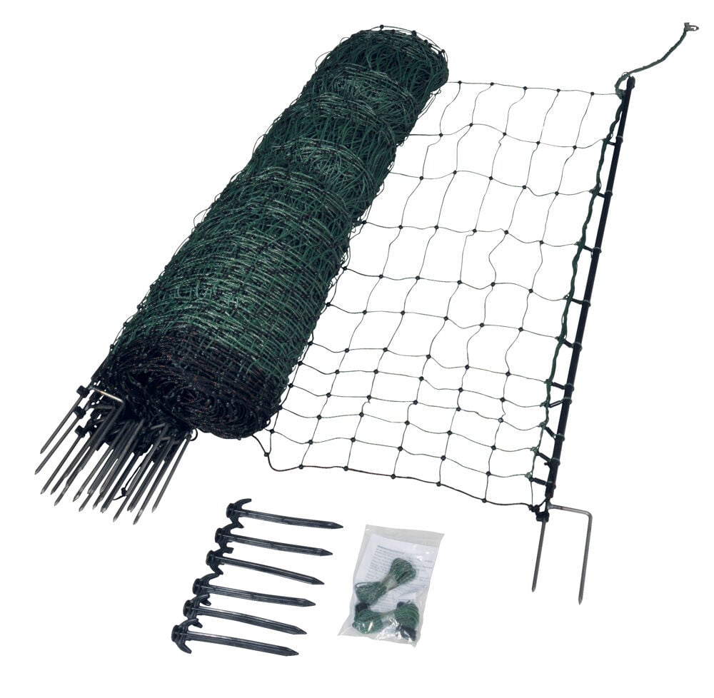 Gallagher Kippennet Dubbele pen - Afrasteringsnetten - 50m - 21 cm - Groen - 130 cm - 5000 cm