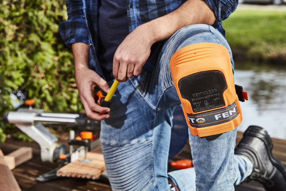 FENTO Home 150 - Kniebeschermers - Oranje/Zwart - 1 maat