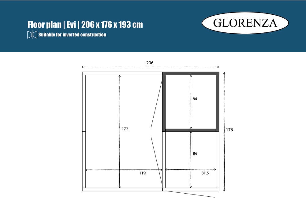 Glorenza Evi - Kattenren - Antraciet - 193x176x207 cm