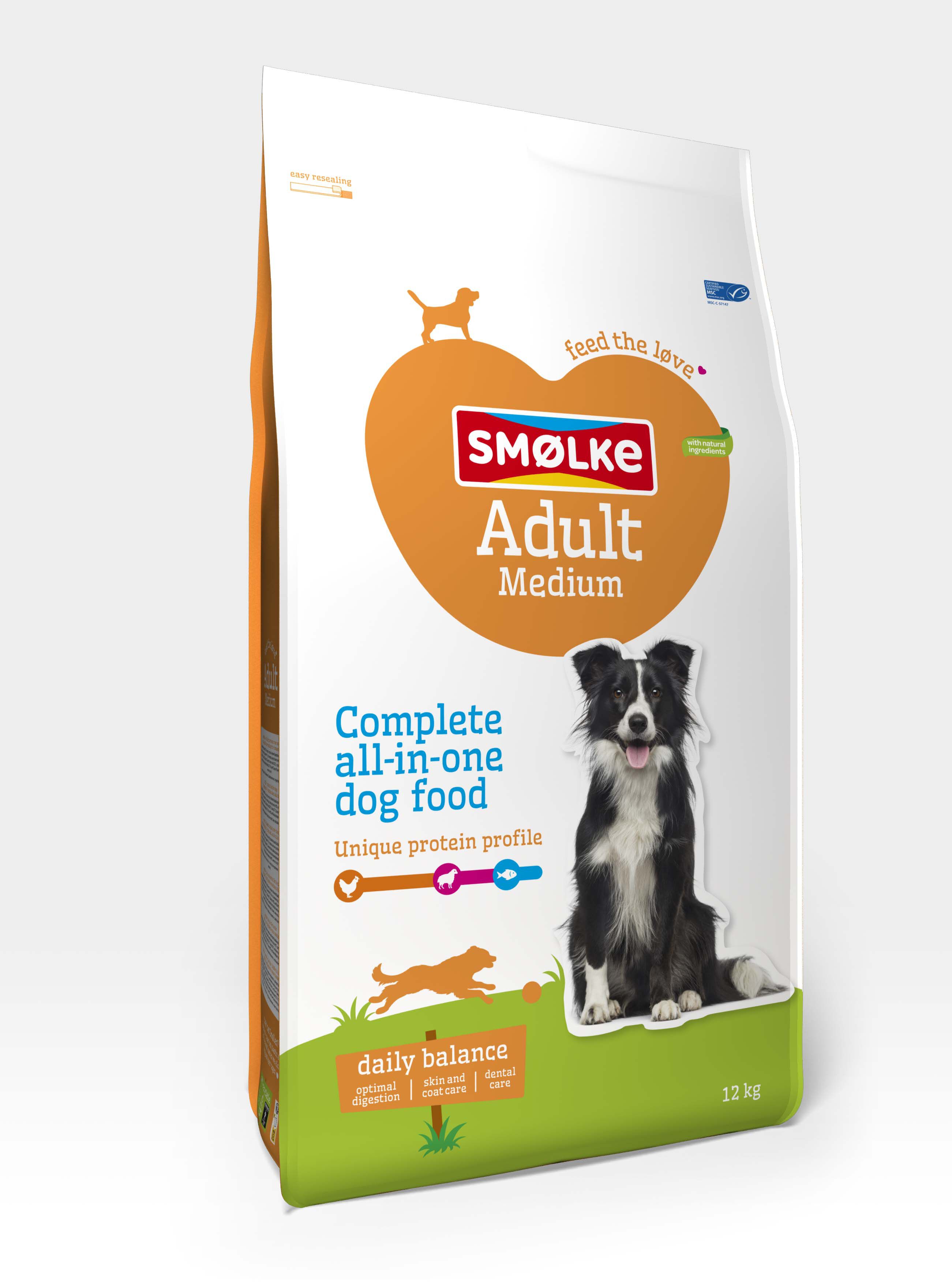 Smölke Adult Medium - Hondenvoer - 12 Kilogram - kip, lam, vis Smölke Adult Medium - Hondenvoer - 12 Kilogram - kip, lam, vis