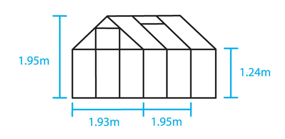 Halls Popular 66 - Tuinkas - Zilver - 195x193x195 cm - Veiligheidsglas