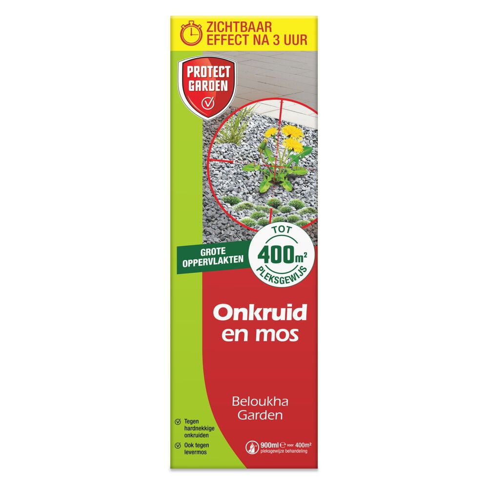 Protect Garden Belouhka Garden- Onkruid- en mosbestrijder - 900 Milliliter Protect Garden Belouhka Garden- Onkruid- en mosbestrijder - 900 Milliliter