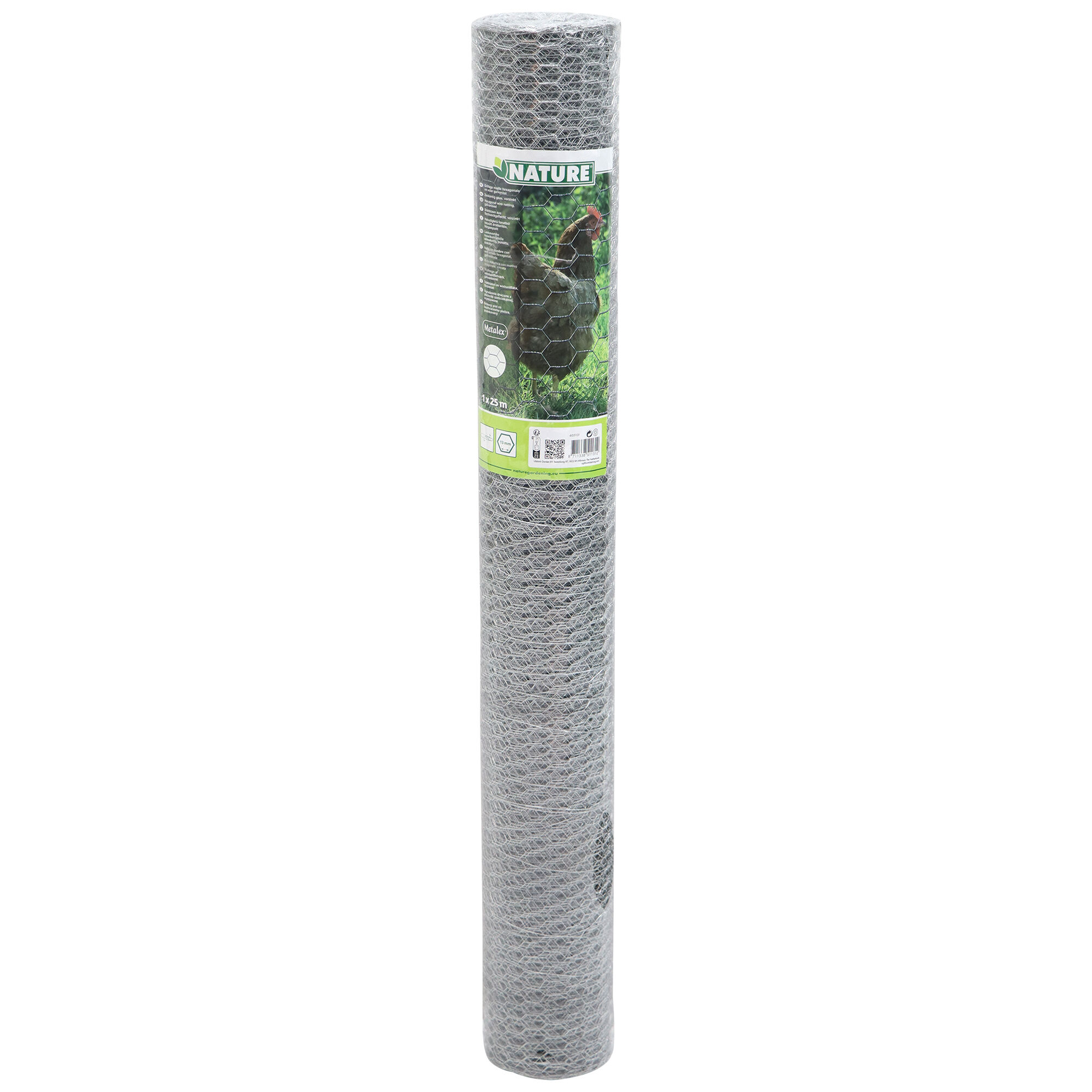 Nature zeshoekig verzinkt 13mm - Gaas - 100 cm - 100x2500 cm - 2500 cm Nature zeshoekig verzinkt 13mm - Gaas - 100 cm - 100x2500 cm - 2500 cm