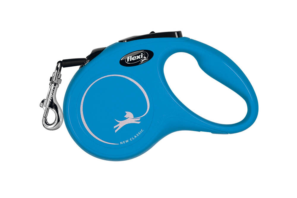 Flexi New Classic Band - Rollijn - Hondenriem - blauw - S - 500 cm