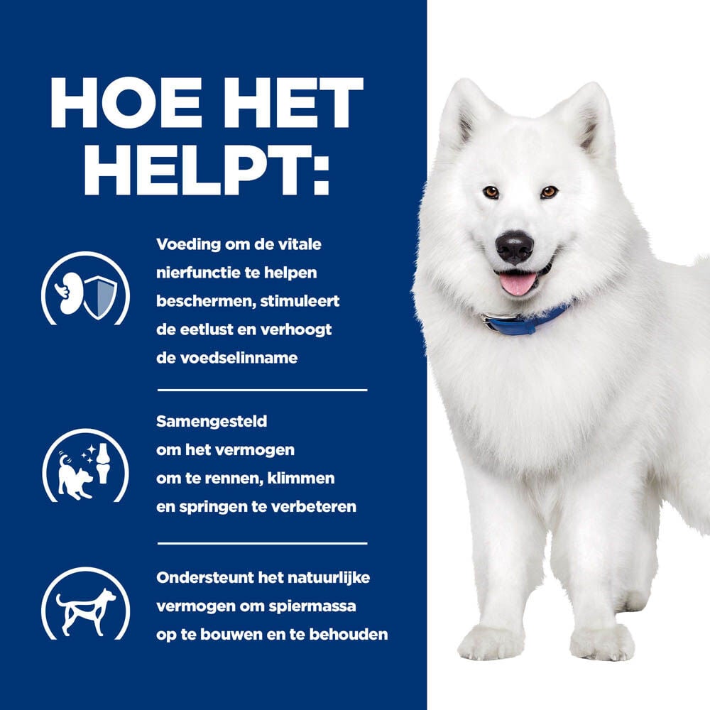 Hill's Prescription Diet Kidney+Mobility - Hondenvoer - 12 Kilogram - gevogelte