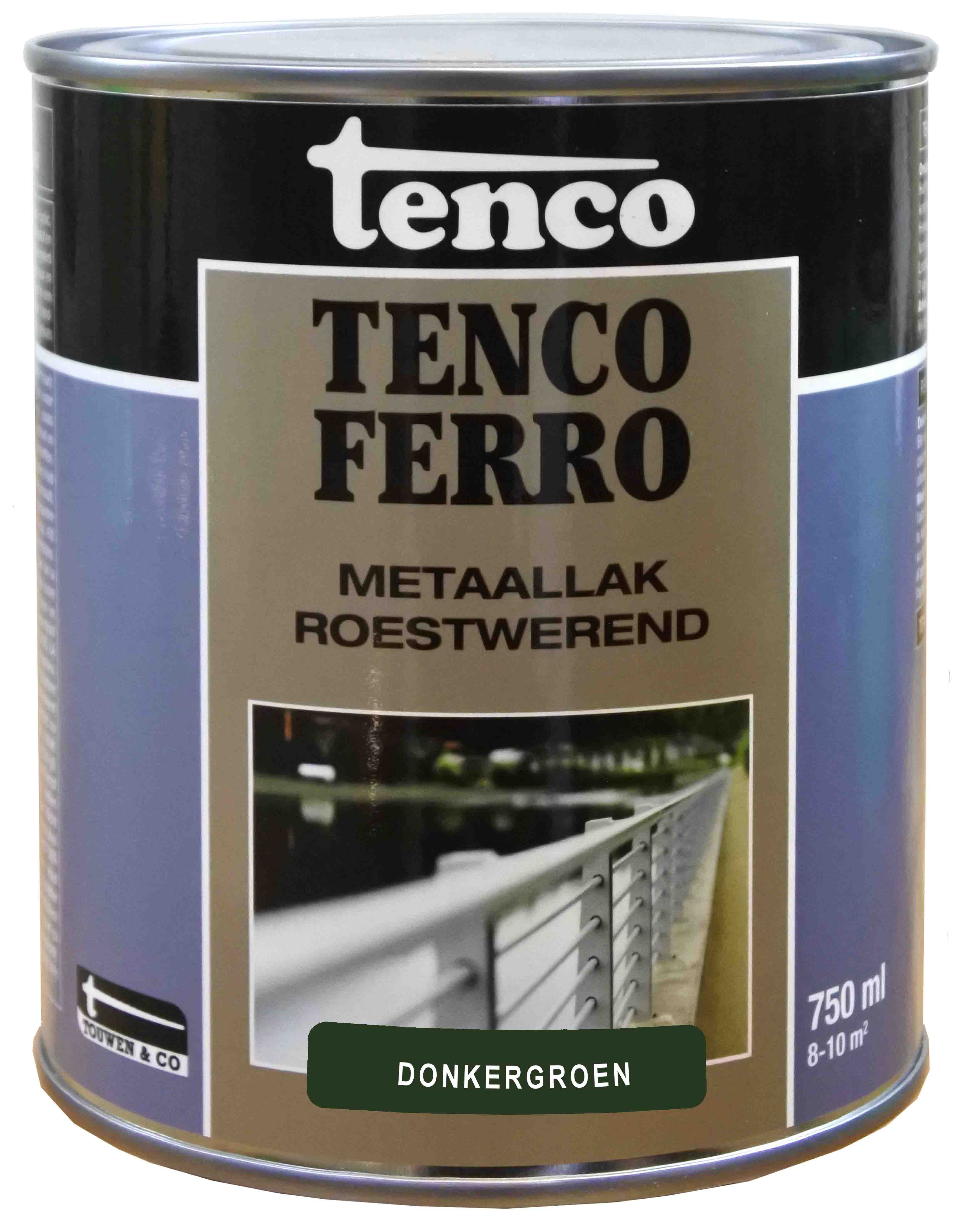 Tenco - Tencoferro - Roestwerende Ijzerverf - 750 Milliliter - Donkergroen Tenco - Tencoferro - Roestwerende Ijzerverf - 750 Milliliter - Donkergroen