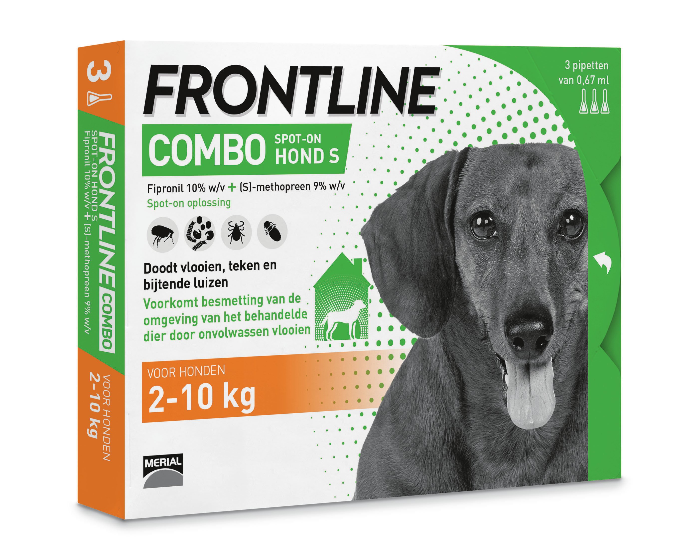 Frontline Combo Spot On - Pipet - Anti Vlooien en Teken Hond - 3 pipetten - 3 Stuks - S Frontline Combo Spot On - Pipet - Anti Vlooien en Teken Hond - 3 pipetten - 3 Stuks - S