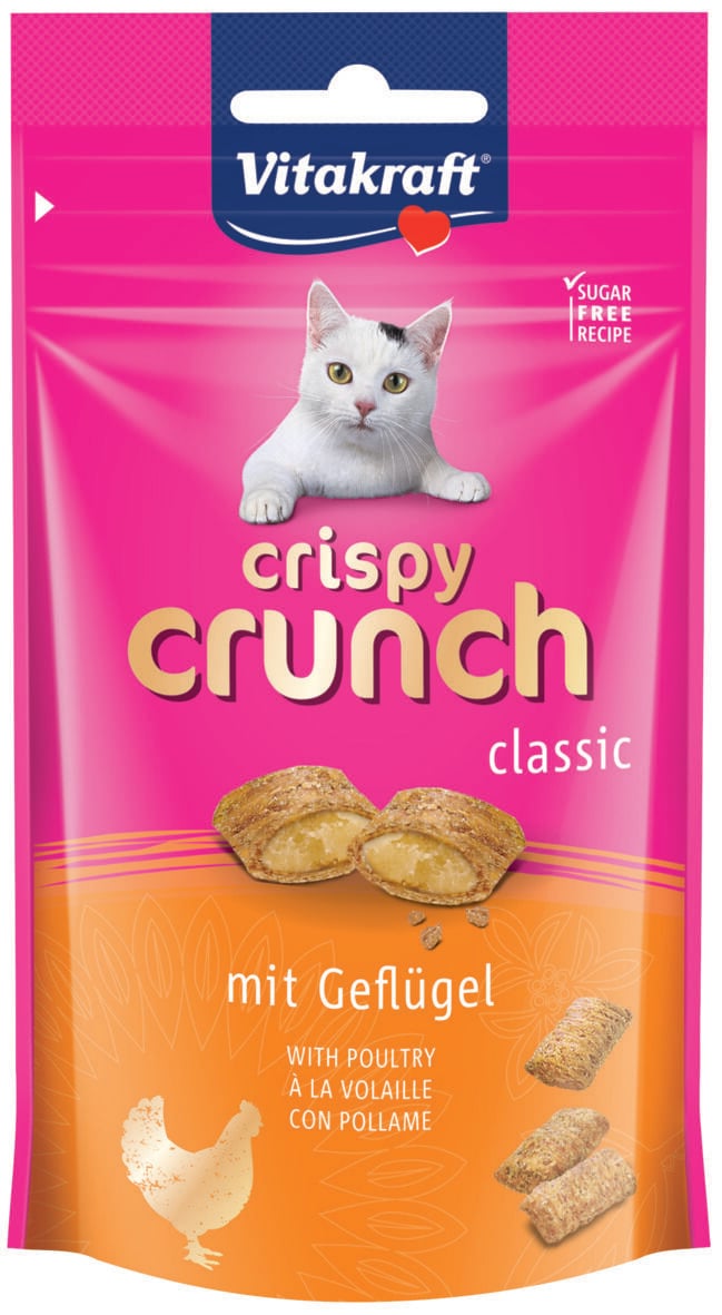 Vitakraft Crispy Crunch Classic - Kattensnack - 60 Gram - kip Vitakraft Crispy Crunch Classic - Kattensnack - 60 Gram - kip