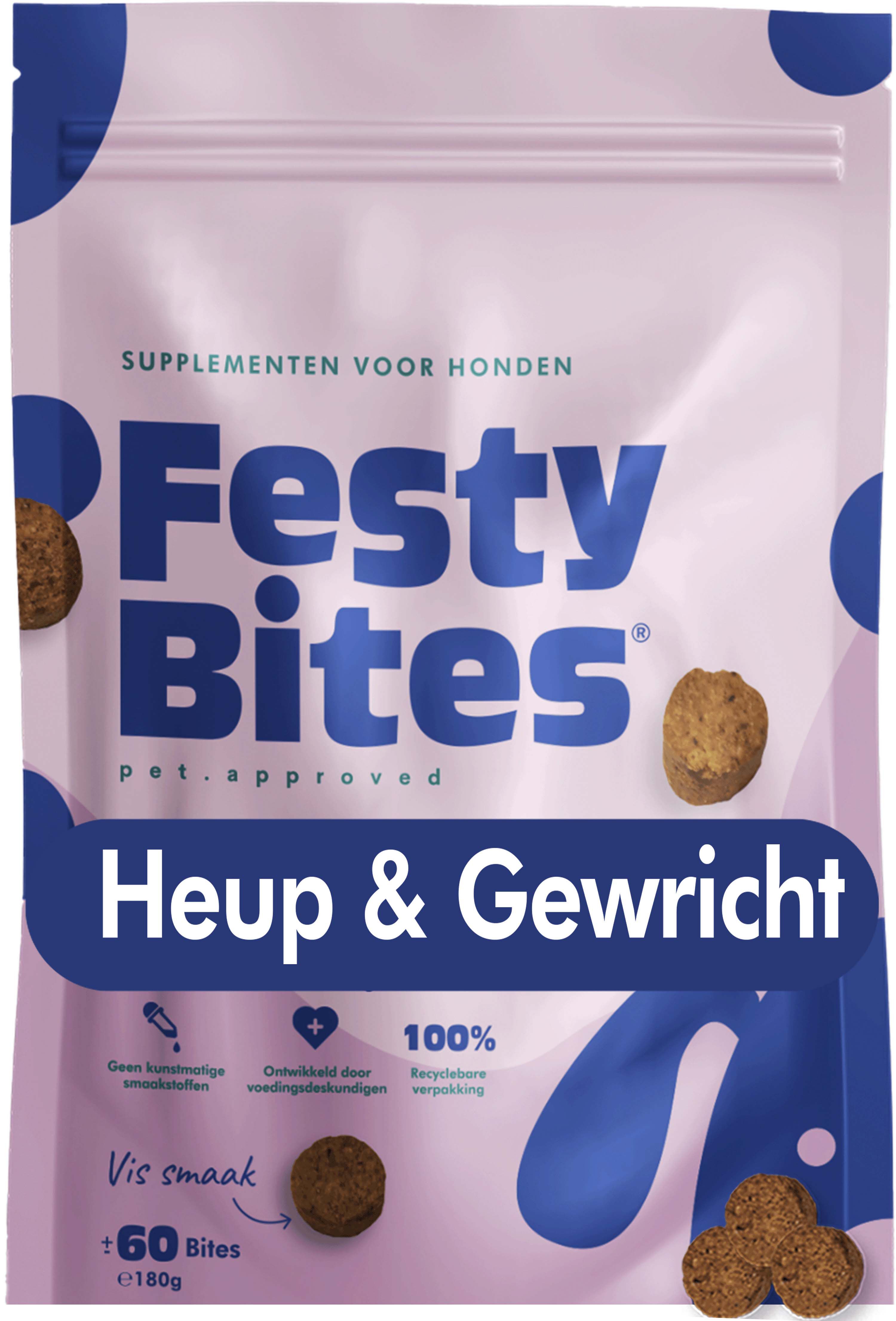 FestyBites - Heup en gewrichten - met Vis - Honden supplement FestyBites - Heup en gewrichten - met Vis - Honden supplement