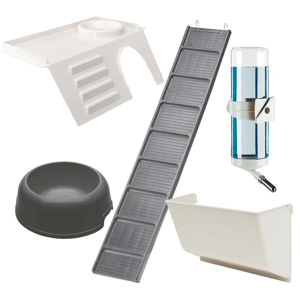 Ferplast Rabbit 120 Dubbel - Konijnenkooi - Grijs - 117x58 cm