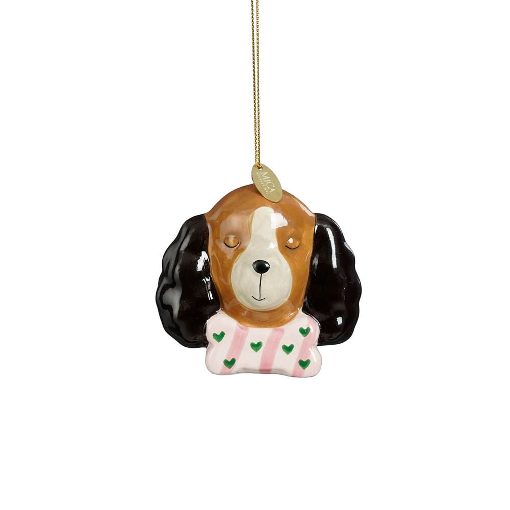 Mica Decorations Hond - Kerstornament - Bruin - 7.5x47x4 cm Mica Decorations Hond - Kerstornament - Bruin - 7.5x47x4 cm