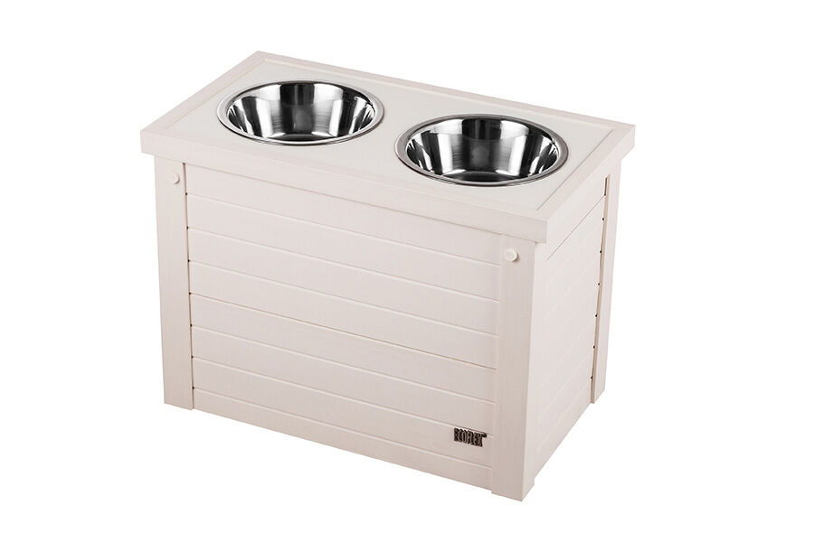 New Age Pet® Piedmont Dinerset - Voer & Drinkbak - Wit - Extra large