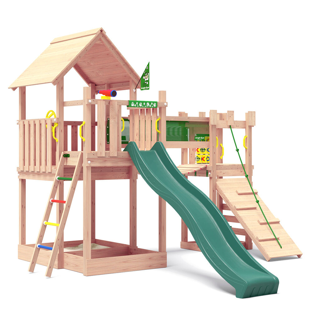 Jungle Gym Jessheim Grenen - Speeltoestel - Donker groen - Grenenhout Jungle Gym Jessheim Grenen - Speeltoestel - Donker groen - Grenenhout