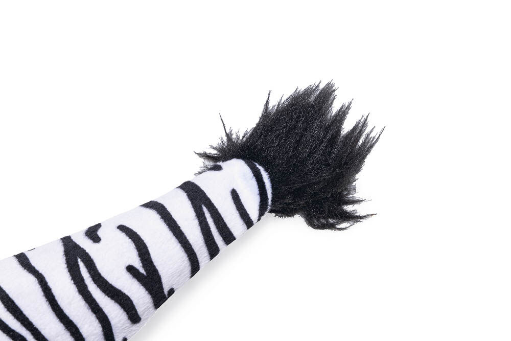Beeztees Zebrastaart Jungle - Kattenspeeltje - Wit