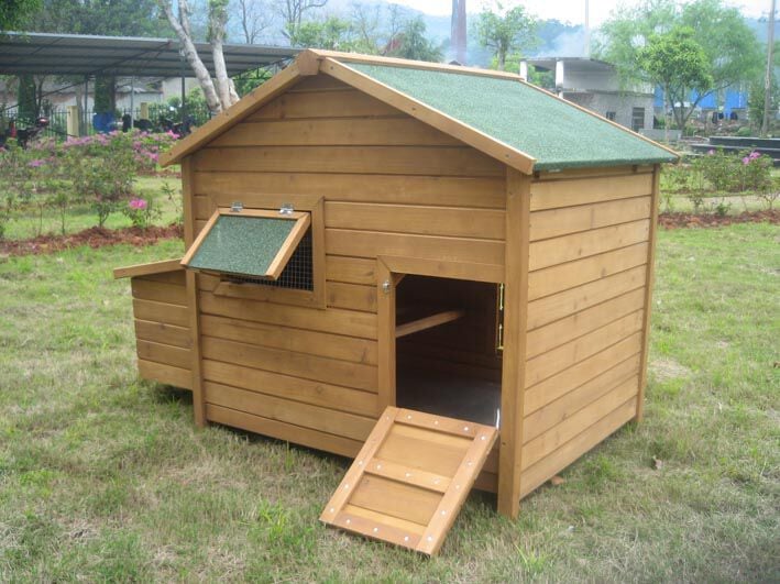 Kippenhok Bungalow - Bruin - Links Kippenhok Bungalow - Bruin - Links