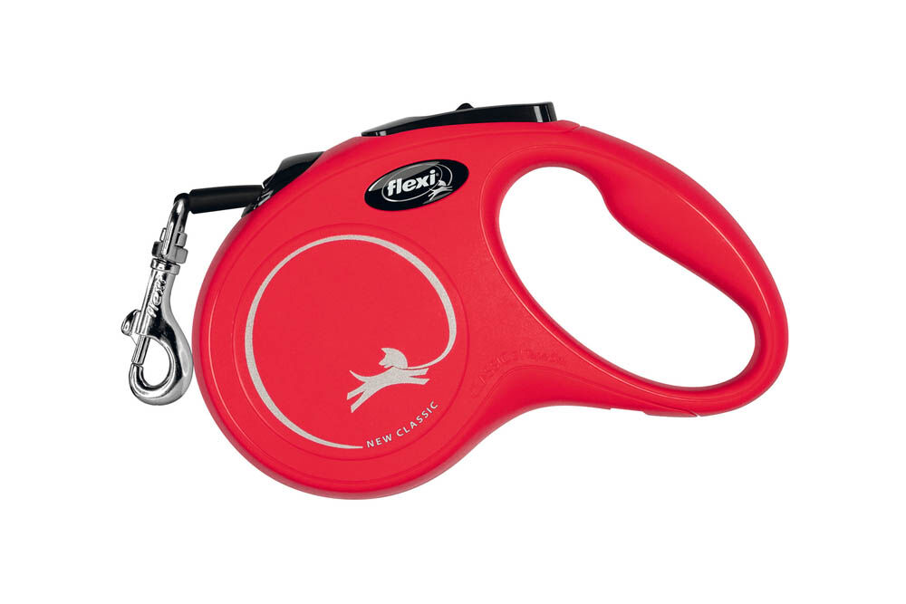 Flexi New Classic Band - Rollijn - Hondenriem - rood - S - 500 cm