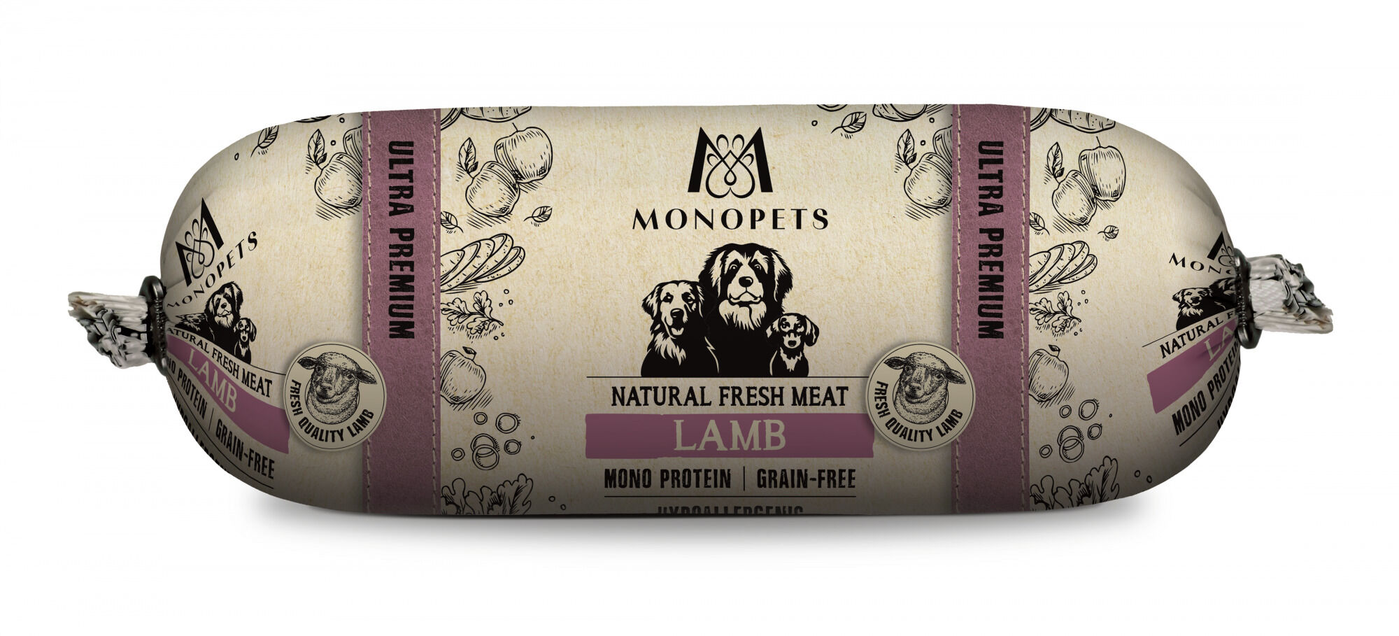 Monopets Fresh Meat - Worst - Hondensnack - 600 Gram - Lam Monopets Fresh Meat - Worst - Hondensnack - 600 Gram - Lam