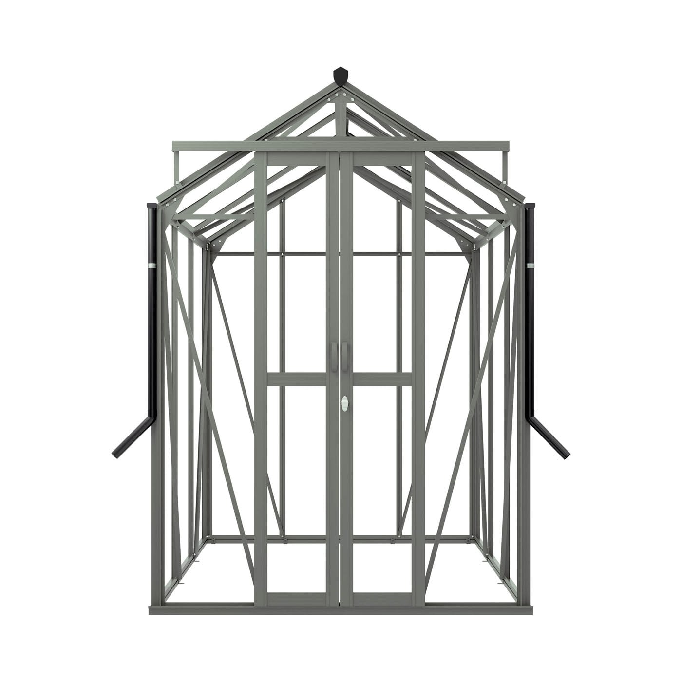Royal Well Anne II Full Options - Tuinkas - Groengrijs - 211.2x149.8x220.1 cm - Veiligheidsglas