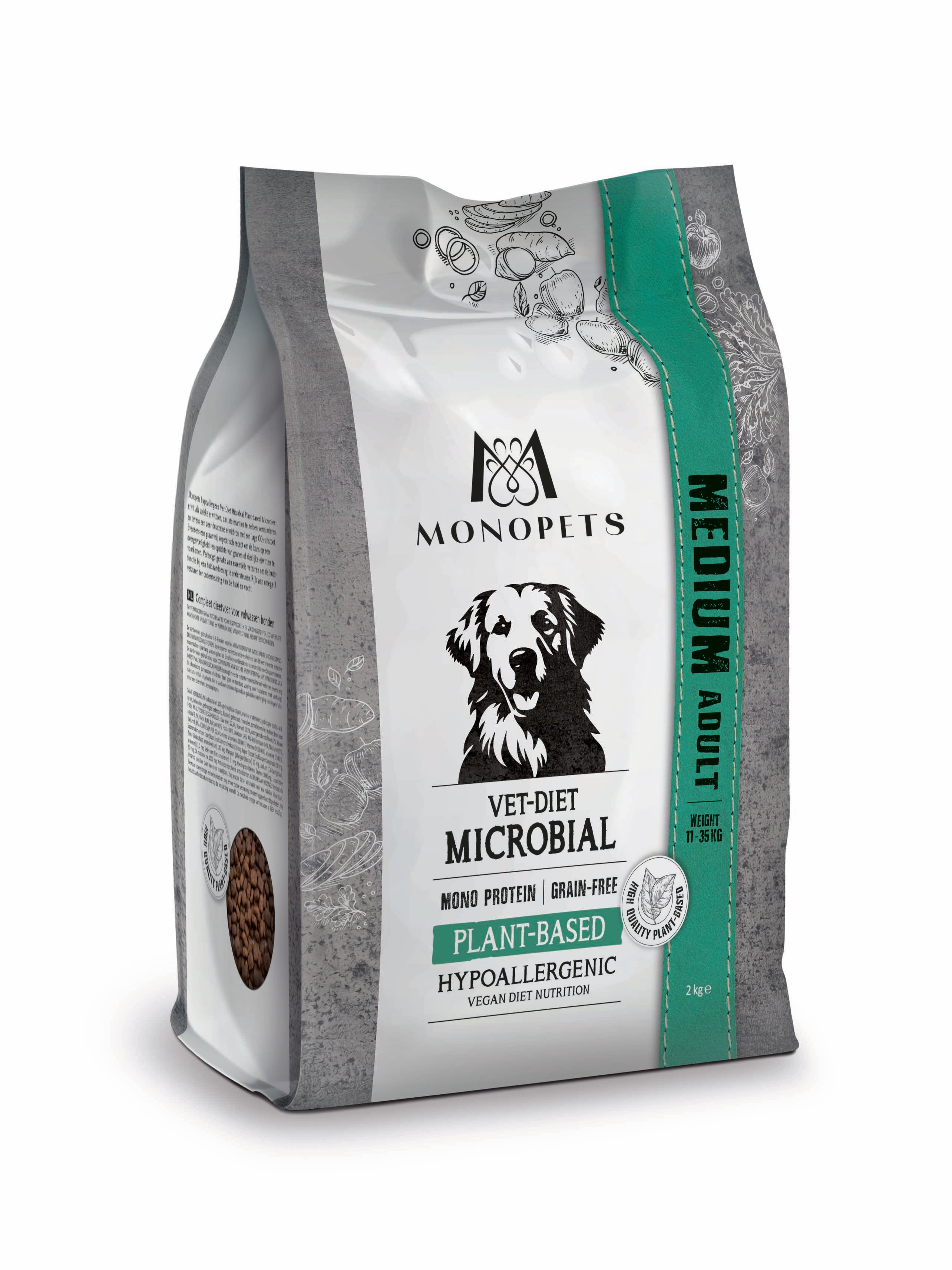 Monopets Medium Hypoallergeen Monoprotein - Hondenvoer - 12 Kilogram - plant Monopets Medium Hypoallergeen Monoprotein - Hondenvoer - 12 Kilogram - plant