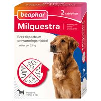 Beaphar Milquestra Hond 5-10kg - Wormenmiddel - 2 Stuks
