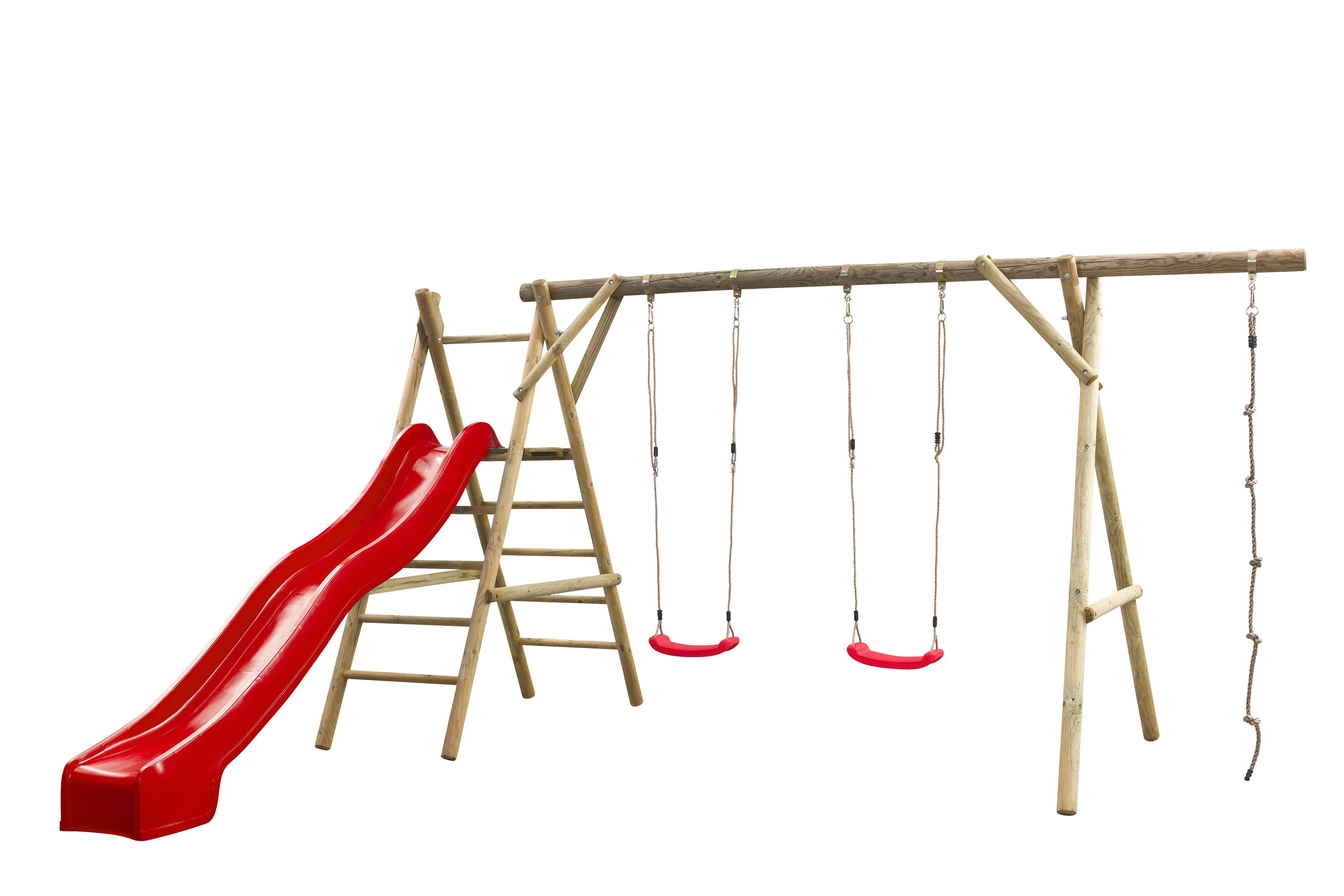 Swing King Noortje - Speeltoestel - Rood - Hout