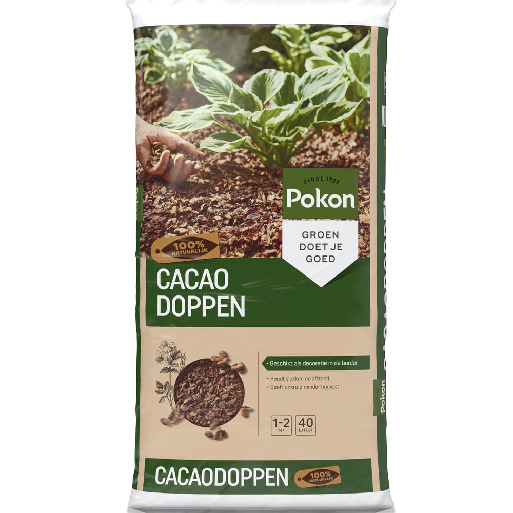 Pokon 100% natuurlijk - Cacaodoppen - 1-2m² - 40 Liter