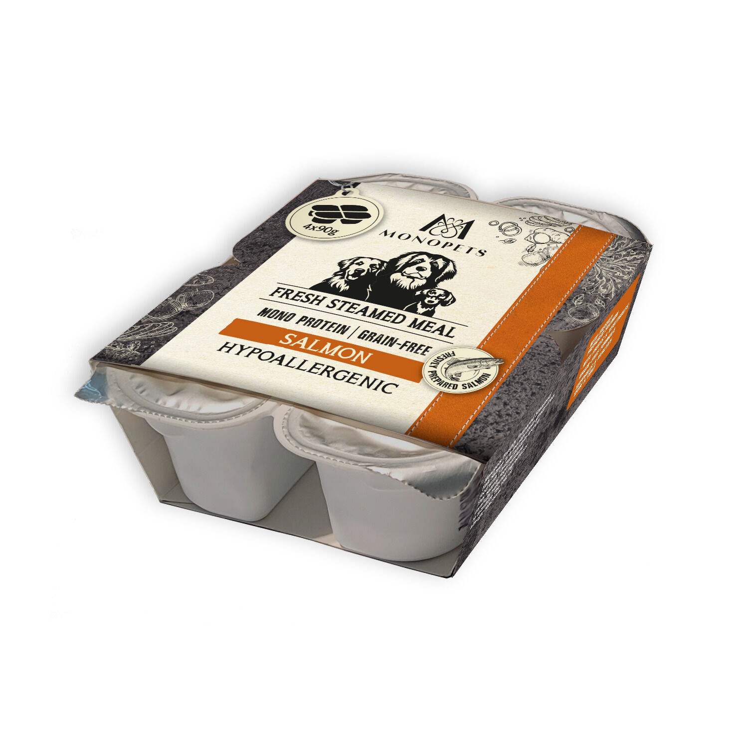 Monopets Stoommaaltijd - Hondenvoer - 360 Gram - Zalm Monopets Stoommaaltijd - Hondenvoer - 360 Gram - Zalm