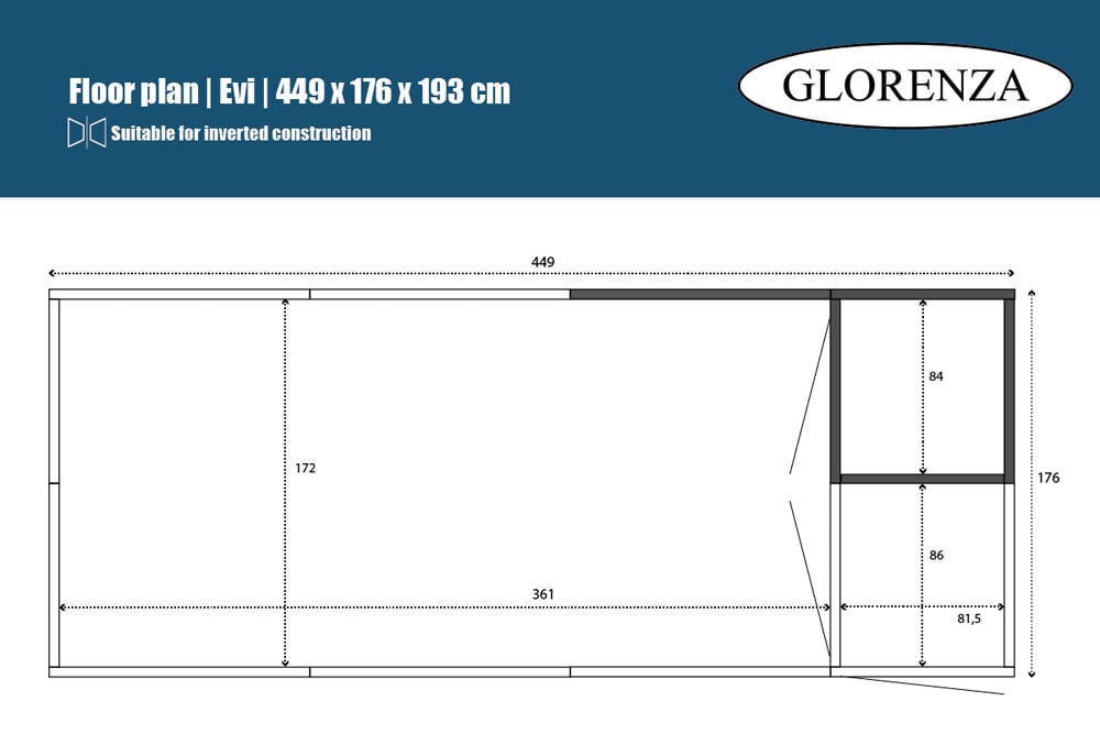 Glorenza Evi - Kattenren - Antraciet - 193x176x449 cm