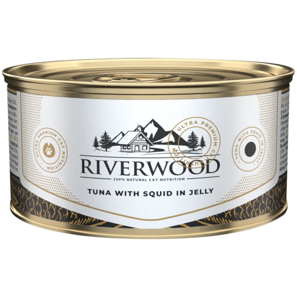 Riverwood - Kattenvoer - 85 Gram - Inktvis Riverwood - Kattenvoer - 85 Gram - Inktvis