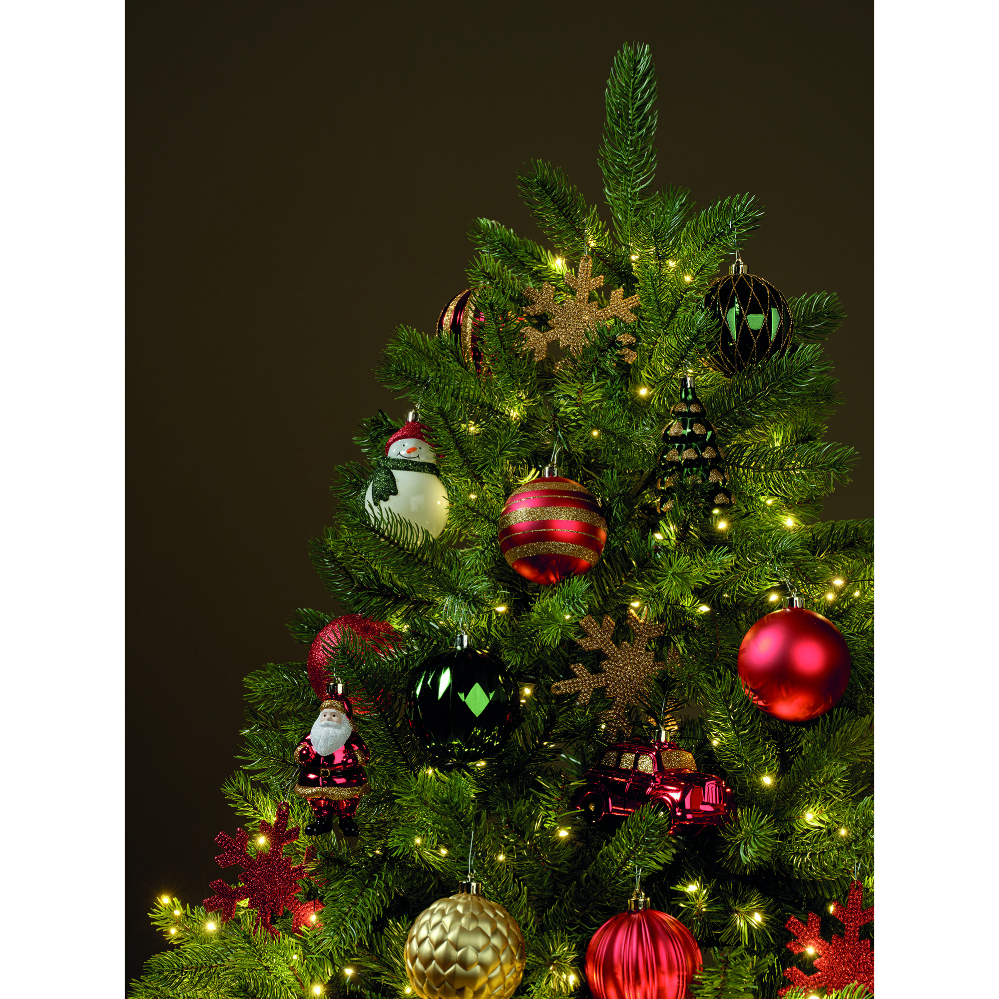 Decoris - Kerstballen mix - Rood groen goud