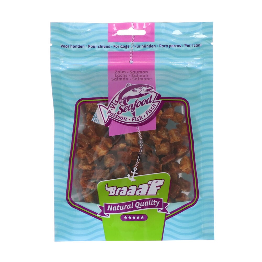 Braaaf Vissnack Bites - Hondensnack - 70 Gram - zalm