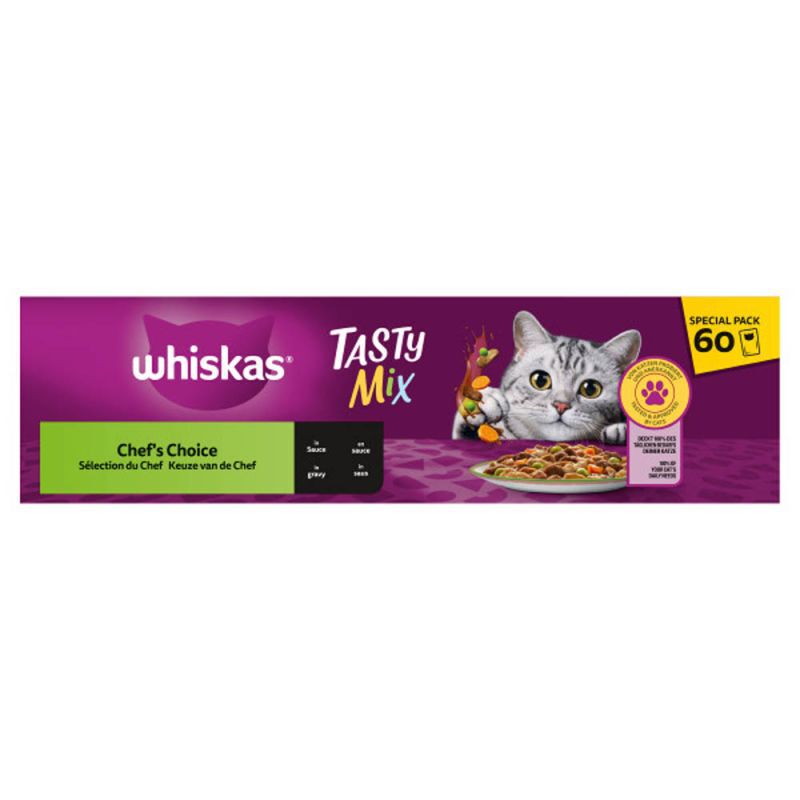 Whiskas Tasty Mix Chef's Choice - Kattenvoer - 60x85 gram