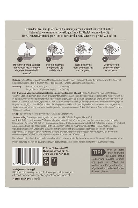 Pokon Mediterrane plantenvoeding - Siertuinmeststof - 1 Kilogram