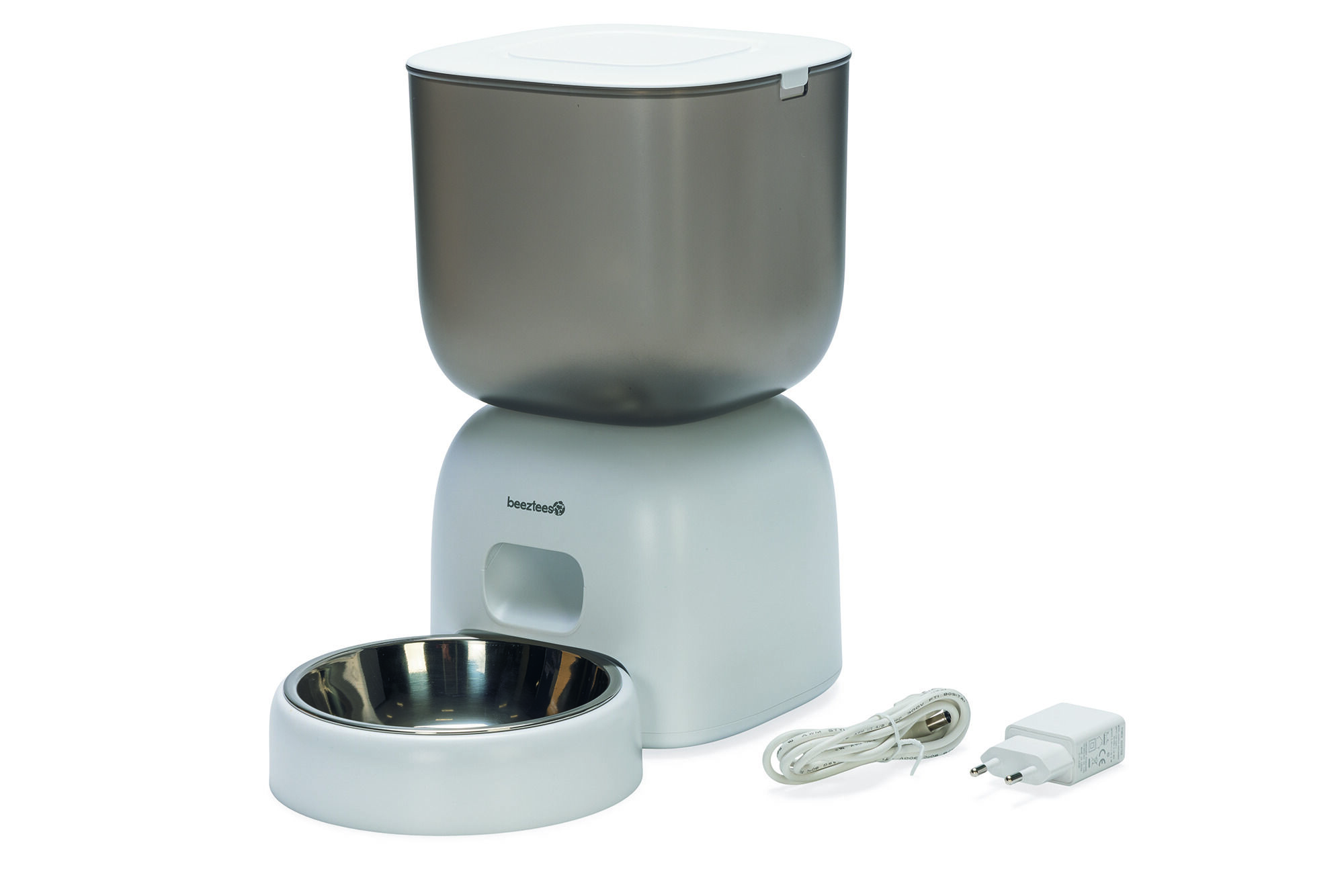 Beeztees Chris - Automatische voerbak - 3 liter - Wit - 32x32x32 cm Beeztees Chris - Automatische voerbak - 3 liter - Wit - 32x32x32 cm