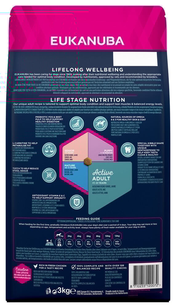 Eukanuba Adult Small - Hondenvoer - 3 Kilogram - kip