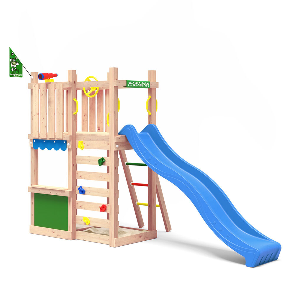 Jungle Gym Odda Douglas - Speeltoestel - Blauw - Douglas hout Jungle Gym Odda Douglas - Speeltoestel - Blauw - Douglas hout