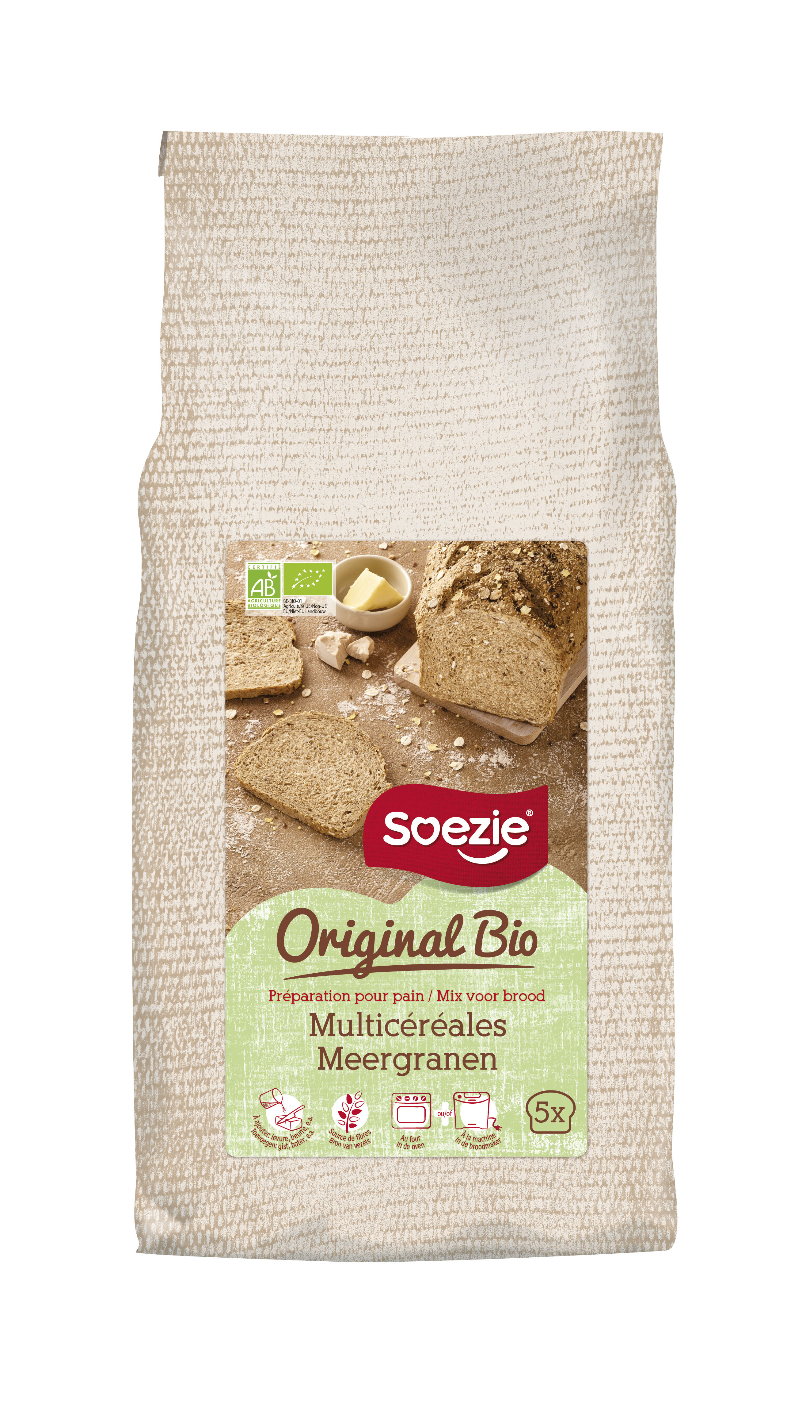 Soezie Original Bio Pittenbrood - Broodmeel - 2.5 Kilogram Soezie Original Bio Pittenbrood - Broodmeel - 2.5 Kilogram