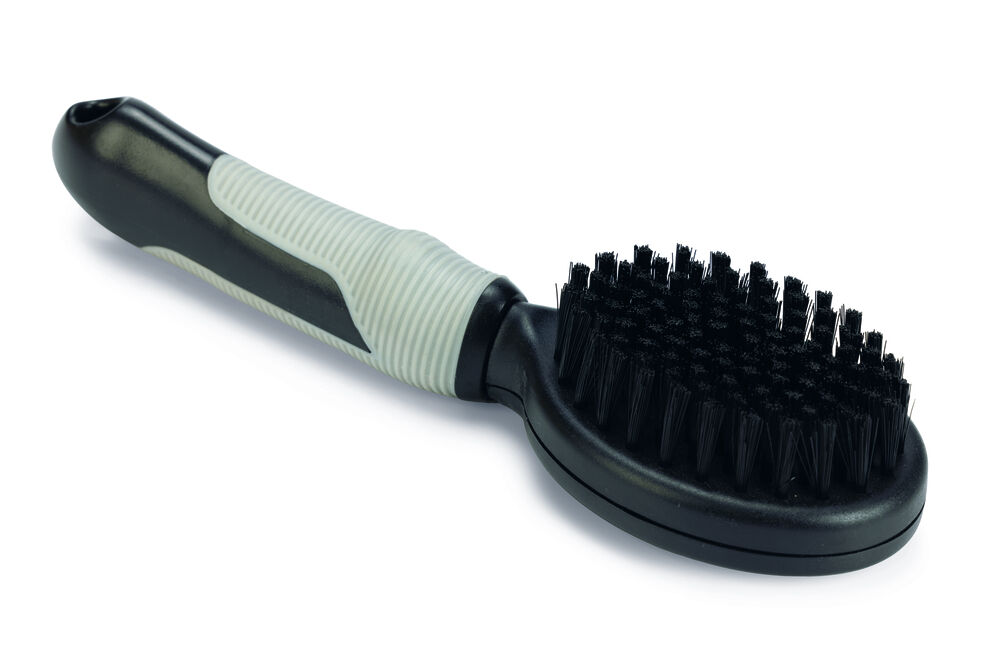 Beeztees - Verzorgingsborstel - Zwart, grijs - S
