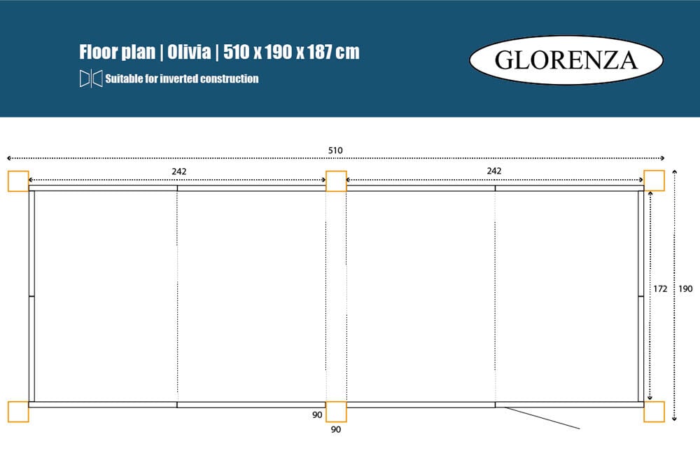 Glorenza Olivia - Kattenren - Antraciet - 187x190x510 cm