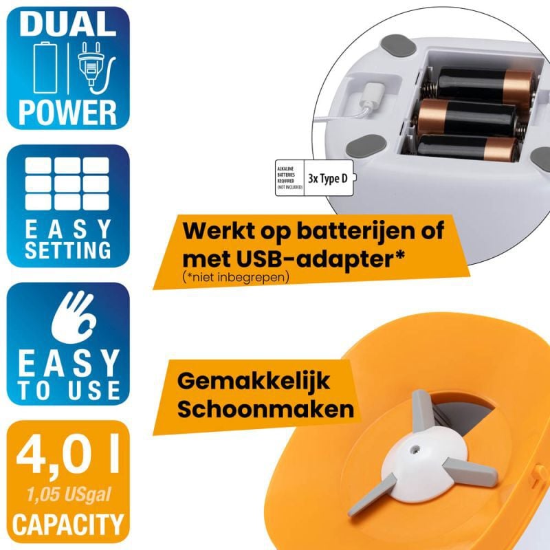 Ferplast Risto pet - Automatische kattenvoerbak - Oranje - xx cm