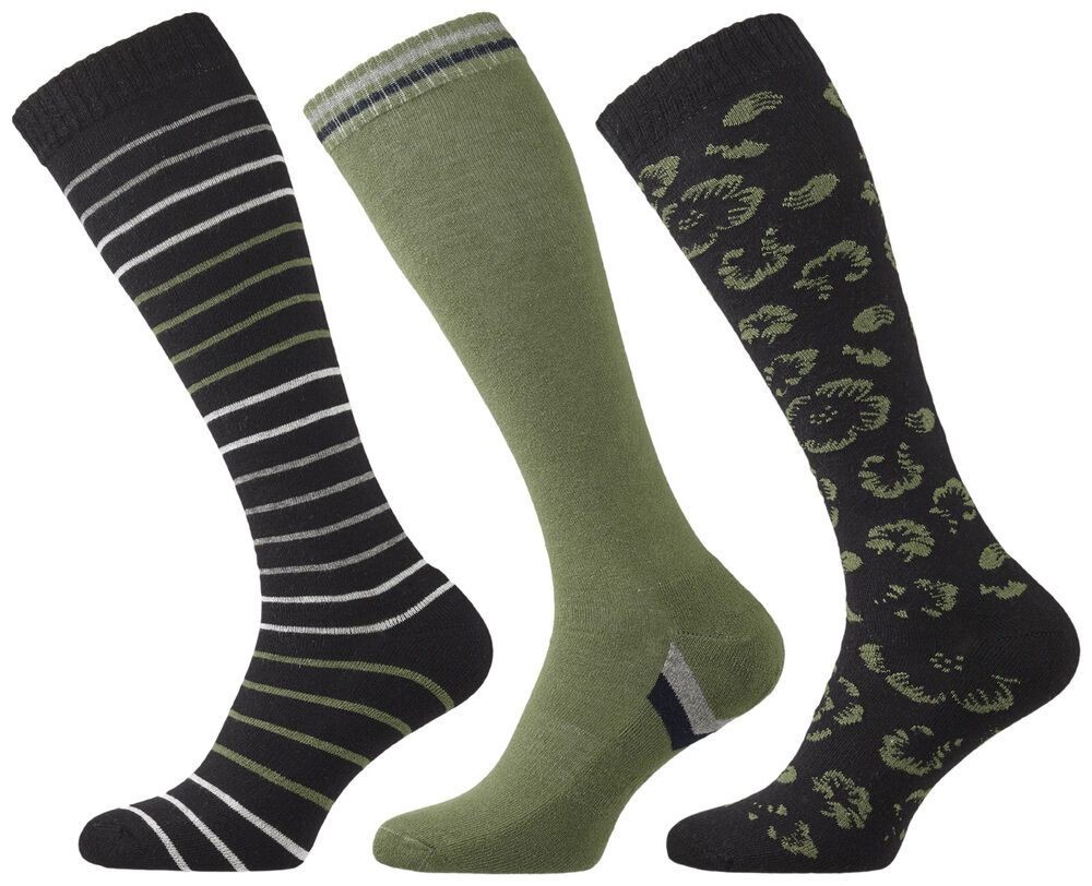 3 pack - Paardrijsokken - Zwart - 35-38