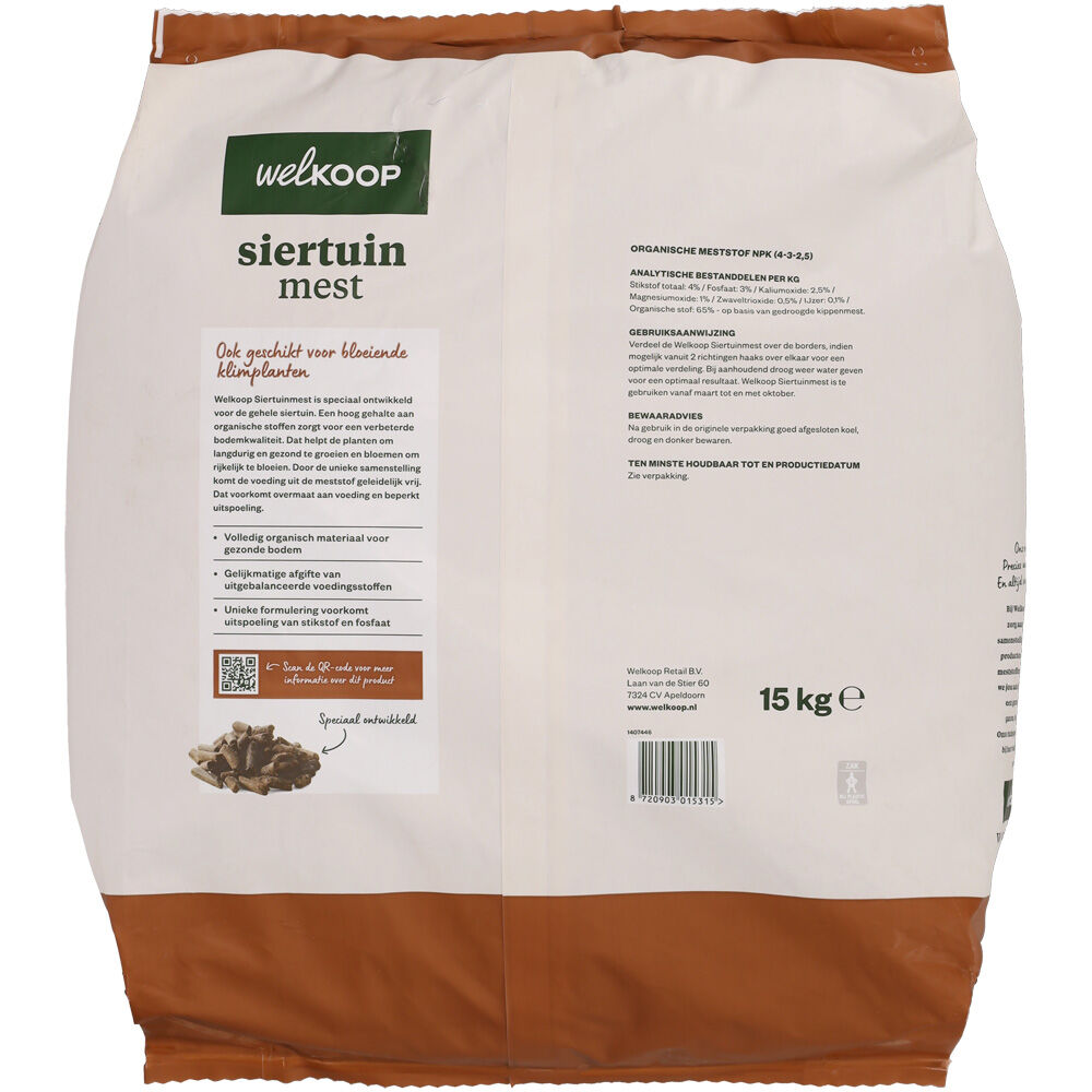 Welkoop - Siertuinmest - 300 m2 - 15 Kilogram