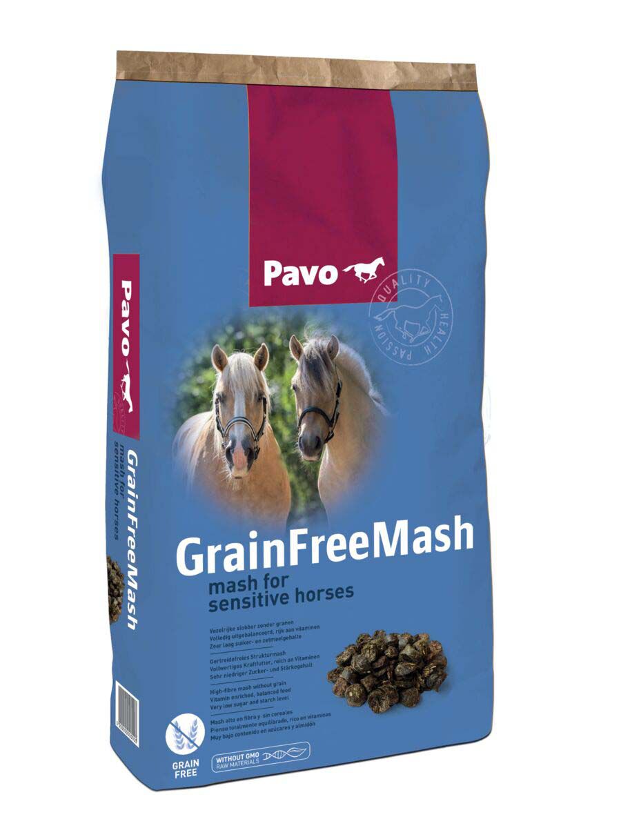Pavo Grainfreemash - Specialiteit - Paardenvoer - 15 Kilogram - Zak