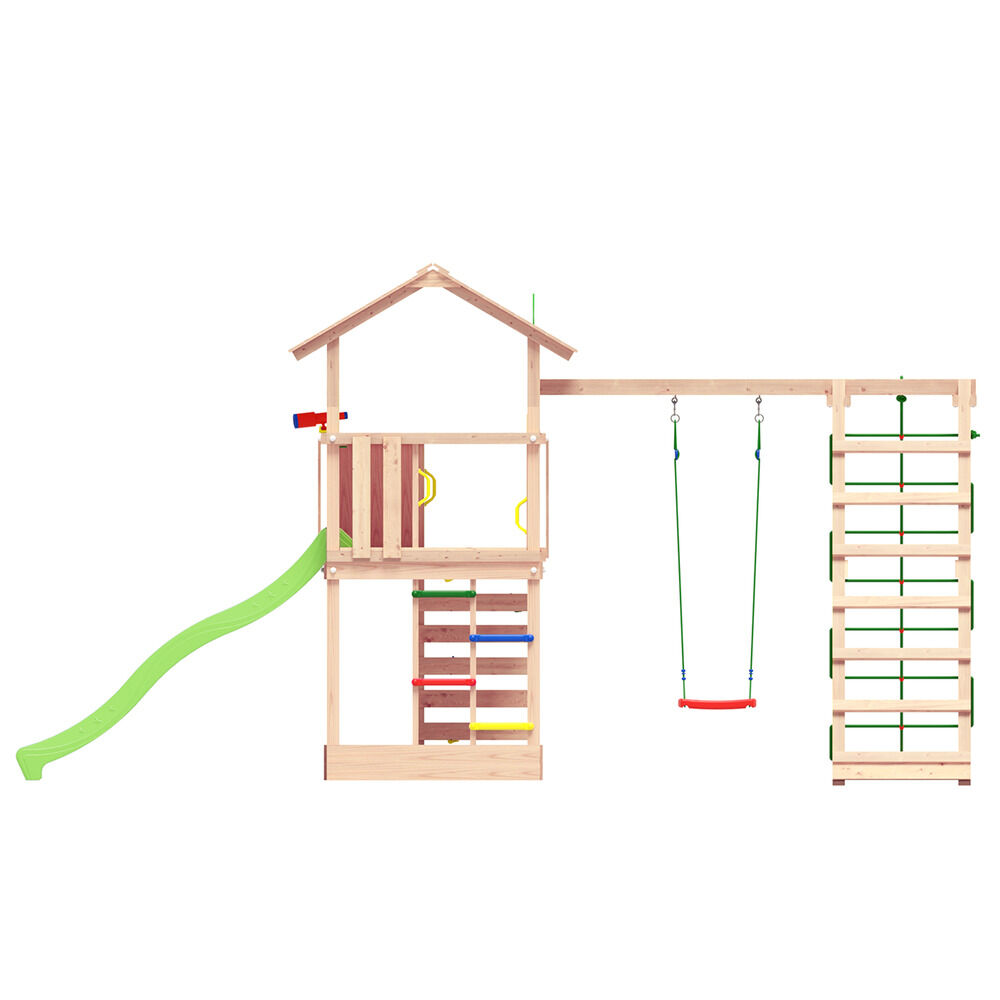 Jungle Gym Stavang Grenen - Speeltoestel - Licht groen - Grenenhout