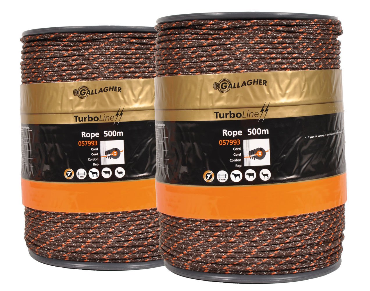 Gallagher Turboline Duopack- Schrikkoord - 36 cm - 2 Stuks - Terra - 57.5 cm - 100000 cm